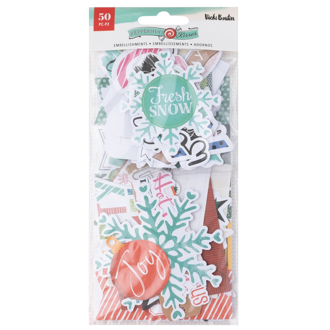 Vicki Boutin Peppermint Kisses Ephemera Cardstock Die-Cuts-Journaling